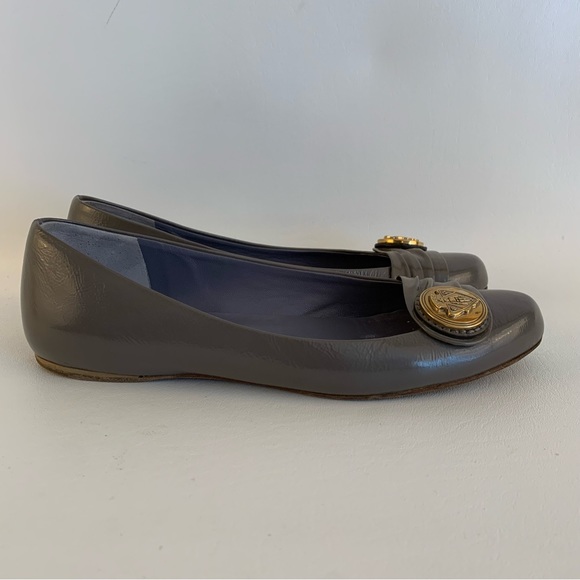 Gucci Gray Leather Ballet Flats - Picture 3 of 7